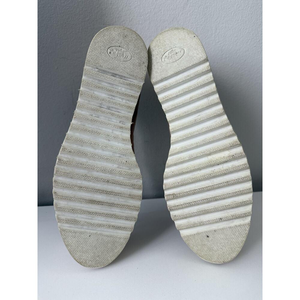 Michele Lopriore Cassidy Suede Loafers Shoes Womens 38.5 Gold Pewter Leather - Picture 11 of 13